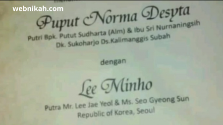 Heboh Pernikahan Pria bernama Lee Minho dengan seorang gadis dari Batang, Jawa Tengah