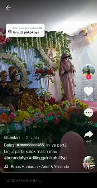 Mempelai pria peluk sang istri saat mantan nyanyi di pesta pernikahan!