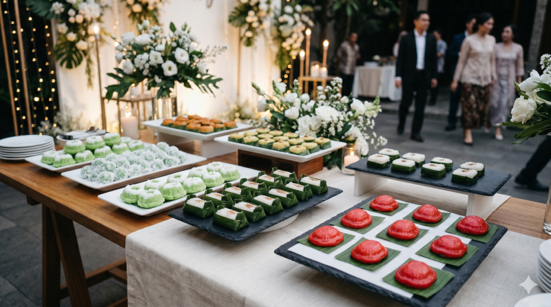 Mengelevasi Jajanan Pasar untuk Sentuhan Minimalis Snack Corner Pernikahan