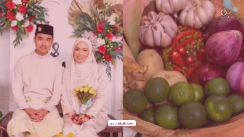 Tak Biasa, Wanita Ini Memilih Bumbu Dapur Sebagai Seserahan Pernikahannya