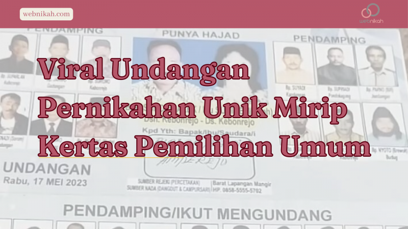 Viral Undangan Pernikahan Unik Mirip Kertas Pemilihan Umum